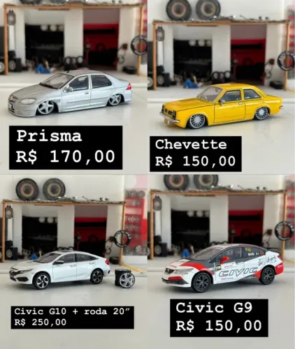 Miniaturas de carros rebaixados