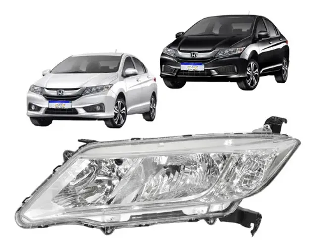 Farol Honda City 2015 2016 2017 Cromado Novo Lado Esquerdo