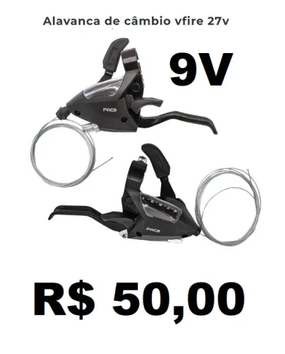 Alavanca de Câmbio Paco V-Fire 27V 9v Novo 