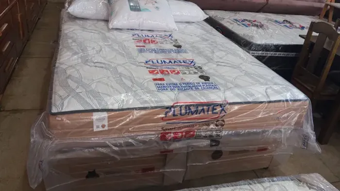 CAMA QUEEN MOLAS ENSACADAS NOVA EM OFERTA 