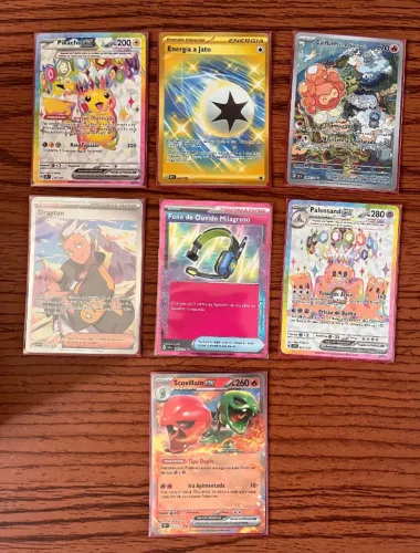 Lote Grande Pokemon Pikachu Ex - Fagulhas Impetuosas Copag