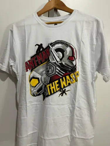 Camiseta Ant-Man e The Wasp Marvel Nerd Geek Omelete Box Tam.M Branca (Nunca usada) 