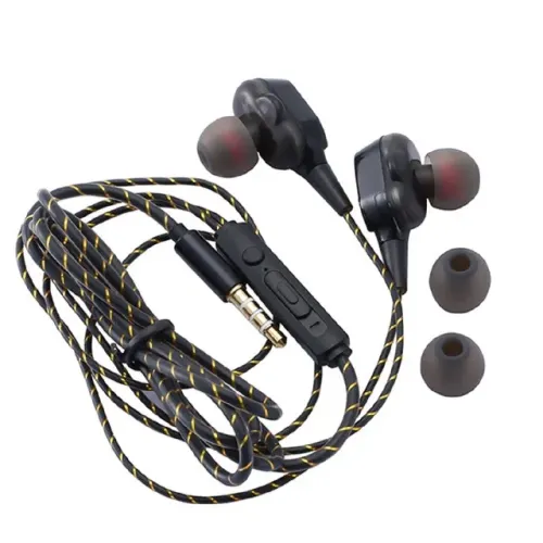Fone Com Fio Novo Rovtop High Bass Dual Drive Stereo Fone de Ouvido Intra-auricular