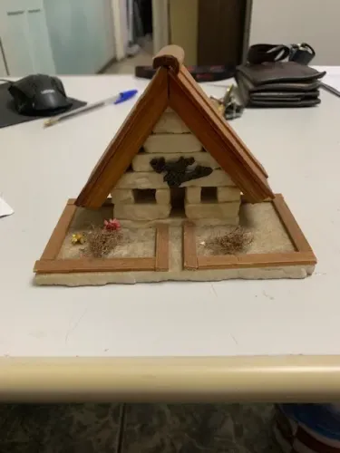 casinha de pedra natural emnfeite de mesa de minas gerais 