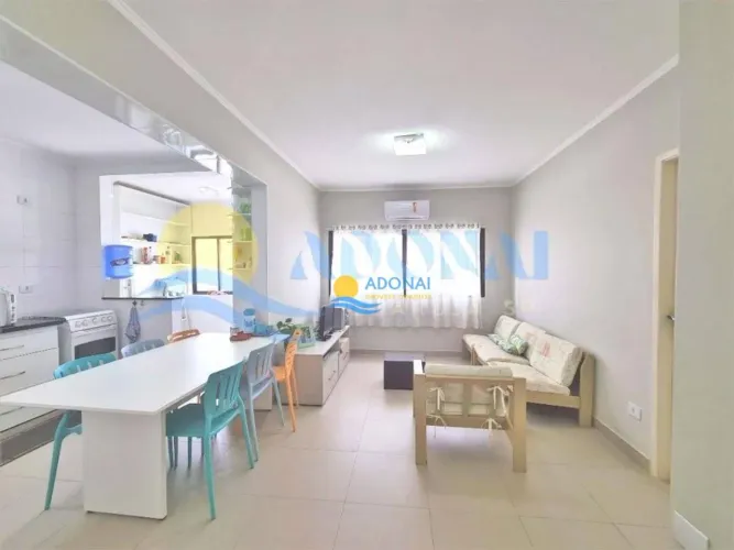 Apartamento beira-mar 2 dormitórios Tombo Guarujá