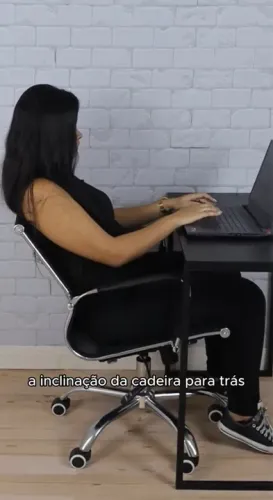 Cadeira De Escritório Diretor Stripes Mesh Preto original 