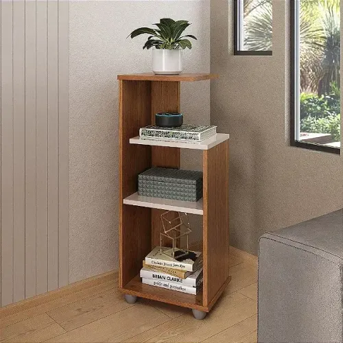 Mesa de Apoio Bis Cinamomo/Off White (PRODUTO TOTALMENTE NOVO)