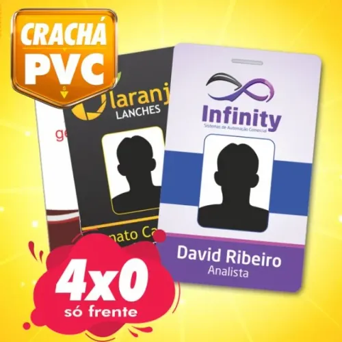 Crachá Pvc 0,75Mm - Com Verniz Cristal - 4X0 Cores