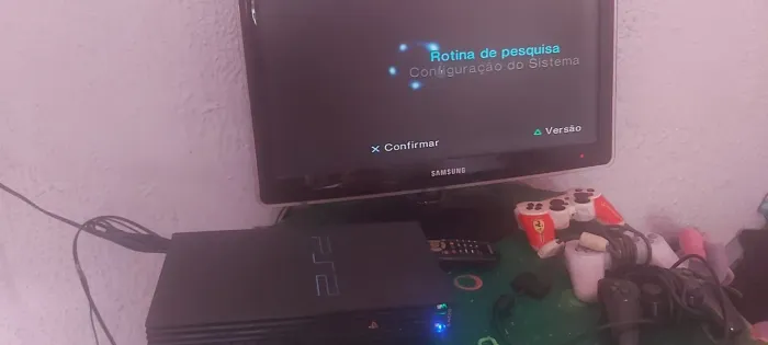 Console Playstation 2 modelo slin e modelo tijolao no estado sem cabos 