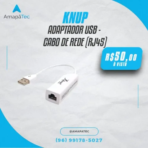 Adaptador placa de rede USB / RJ45 Knup HB-T80