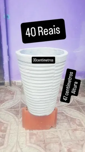 Vaso de Cimento Decorativo para Plantas
