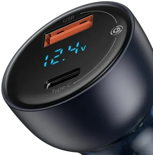 Carregador Veicular Baseus Dual USB-C 65W QC PD Turbo Lacrado
