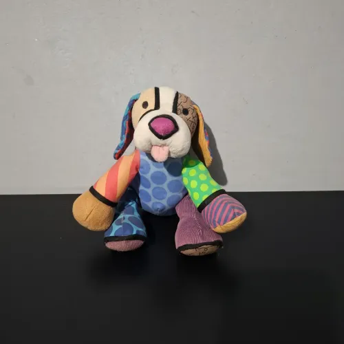 Romero Britto Pelúcia Puppy Pop Plush colorido Pop Art