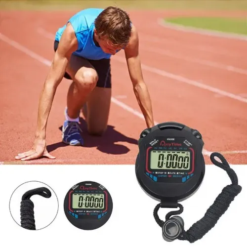 Cronômetro Digital De Mão Hora Alarme Crossfit Corrida Tempo Saúde Treino Academia