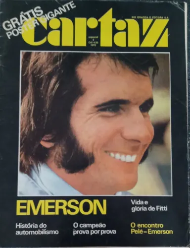 Revista Cartaz 1972 especial Emerson Fittipaldi bicampeonato Formula 1