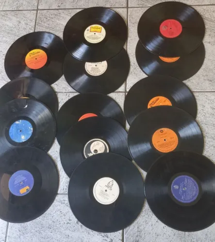 Lote LP disco de vinil evangélico gospel decoração enfeite artesanato cenário festividade