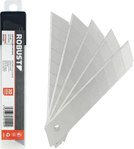 Lâmina para estilete, 18 mm x 180 mm, com 10 peças, 3370140, ROBUST 