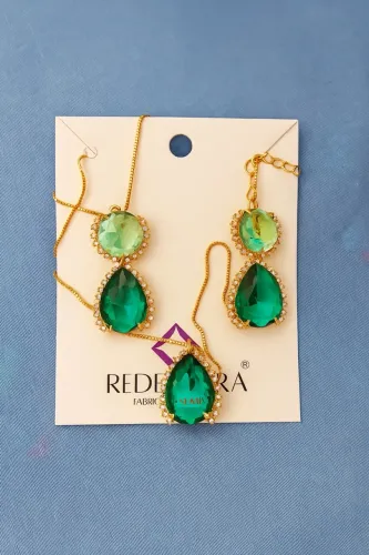 Conjunto de luxo de esmeraldas