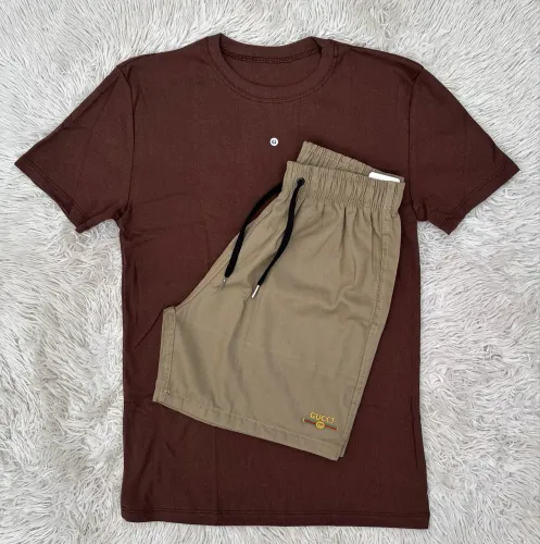 Kit Camisa Canelada e Shorts Sarja l