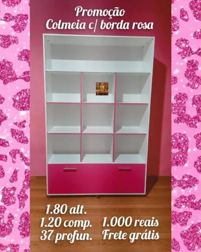 Colmeia c/ borda rosa - 1,80m de altura - Frete Grátis!