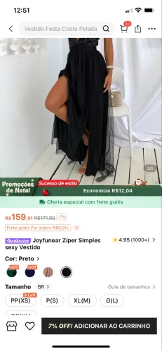 Vestido de festa preto