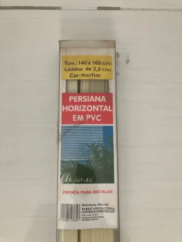 Persiana Horizontal em PVC 140x163cm Marfim - Pronta para Instalar
