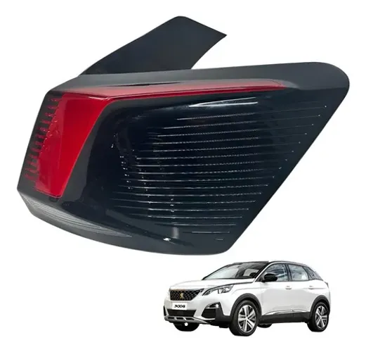 Lanterna Traseira Peugeot 3008 2018 2021 Direita Direito/passageiro Vermelho