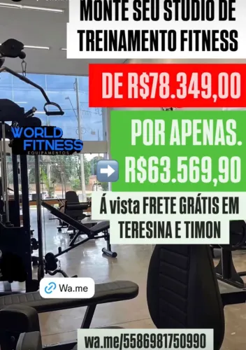 EQUIPAMENTOS COMBO ACADEMIA FITNESS 15 Equipamentos (NOVO)