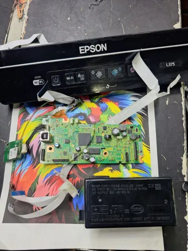 Placa lógica epson L375 incluso painel, flat, fonte, sensor e fita ecolder