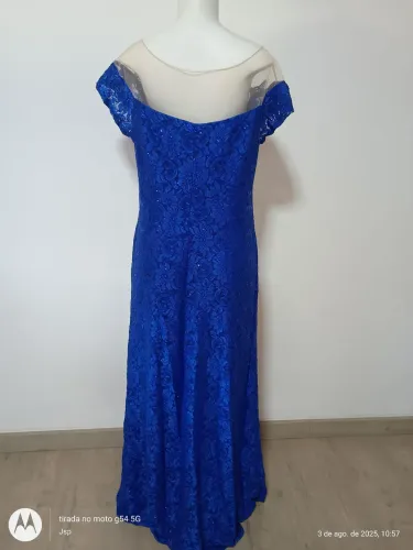 Vestido de Festa Azul Royal Elegante