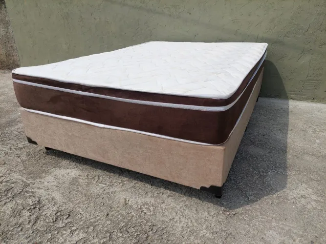 CAMA BOX COM COLCHAO MOLAS ENSACADAS 