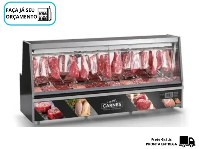 Balcão de Açougue 3M Gelopar Preto 220v Novo