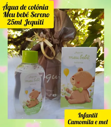 Água de Colônia Meu Bebê Sereno Jequiti 100ml 25ml