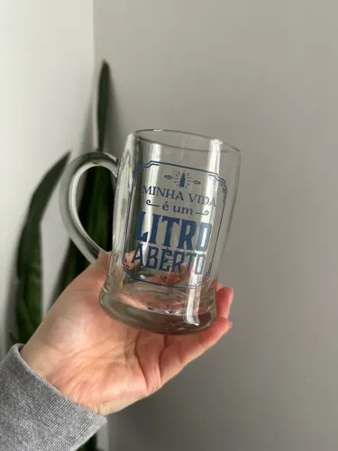 Caneca de vidro 400ml