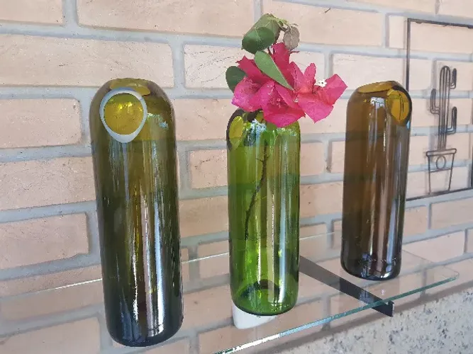 garrafa decorativa cortada