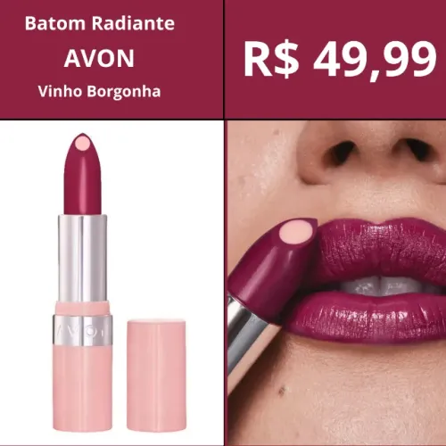 Batom Radiante Avon Tratamake Vinho Borgonha