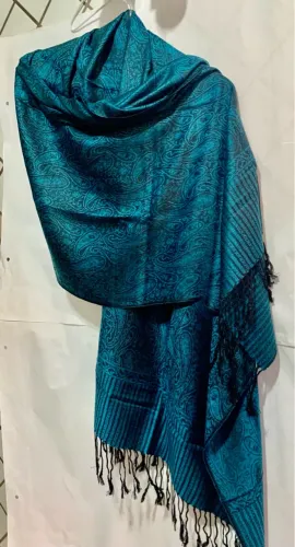 Pashimina  azul turquesa