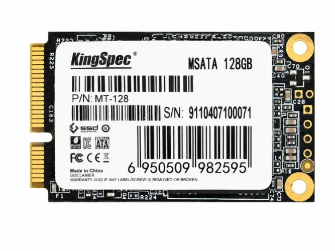 SSD mSATA 128GB KingSpec SATA para Notebook e Mini PC