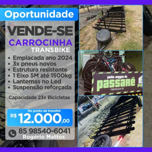 Carretinha Transbike para até 23 bicicletas