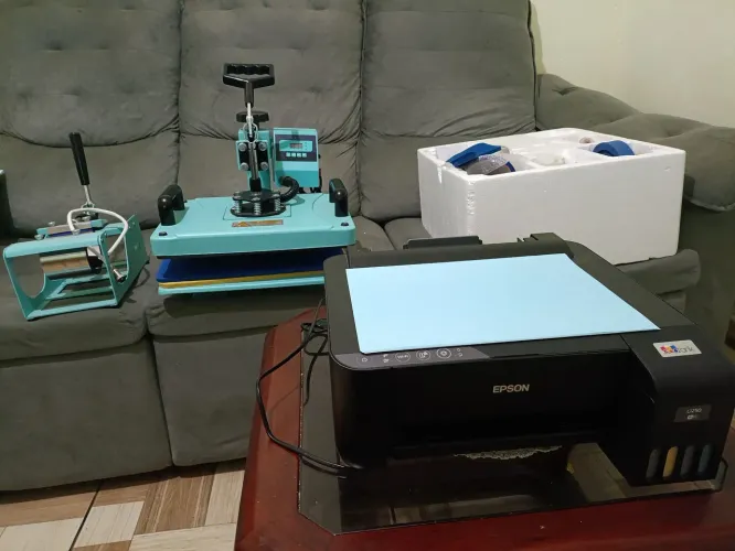 Prensa sublimatica plana termina e impressora L250