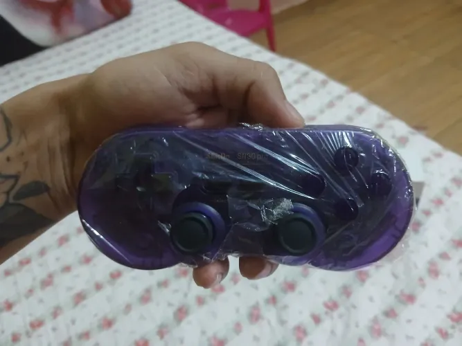 CONTROLE BLUETOOTH 8BITDO SN30 PRO PURPLE CRISTAL IMPECÁVEL