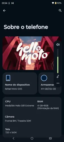 Vendo MOTO G05 Pouquíssimo usado com caixa e nota