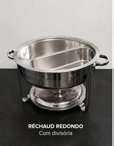 Réchaud inox com divisória