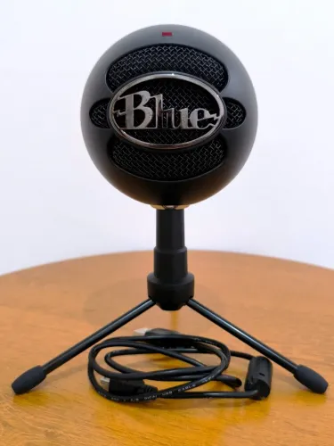 Microfone Blue Snowball iCE Black - Pouco Uso