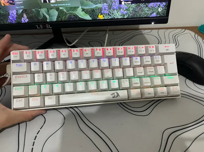 teclado mecânico redragon branco