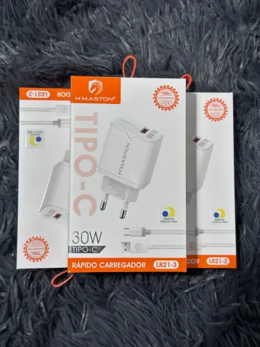 ? CARREGADOR TURBO H?MASTON 30W TIPO-C + CABO USB-C ?