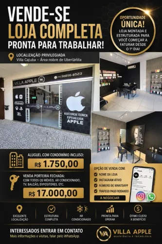 OPORTUNIDADE! Loja de celular mobiliada completa pronta para entrar e vender