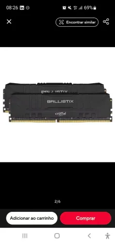 Memoria ram ddr4 ballistix 3000mhz