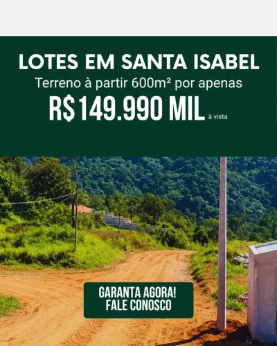 83SI-  Invista em Santa Isabel por R$149.999