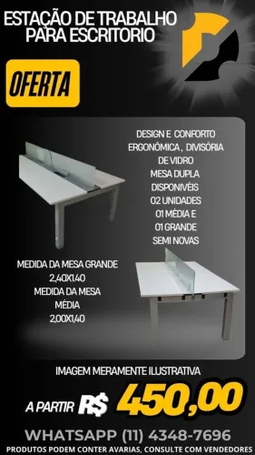 Estação de trabalho para escritório